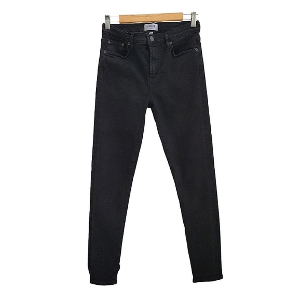 Agolde Sophie Black Skinny Jeans Mid Rise Denim Size 28